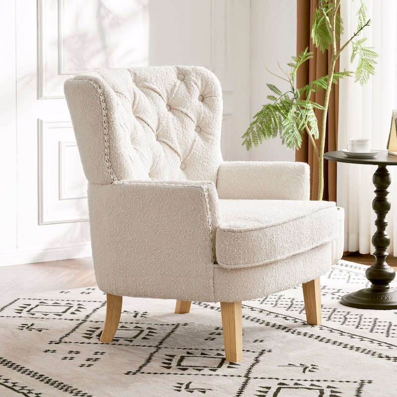 29.5" Button Tufted Club Chair