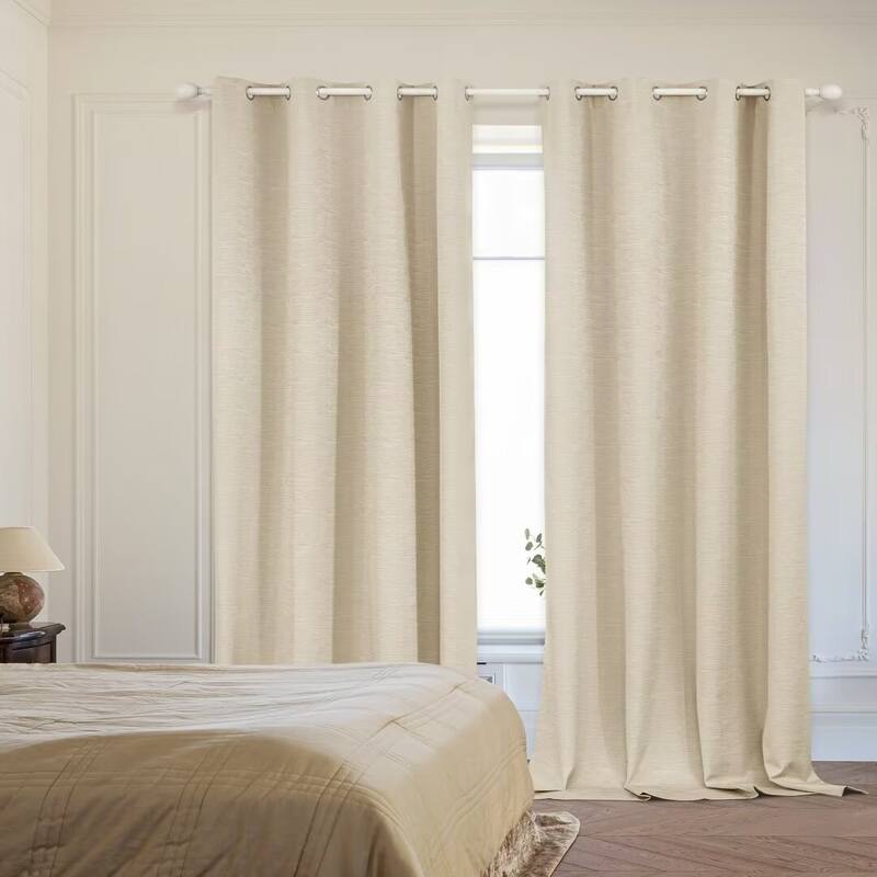 Blackout Cotton Blend Grommet Curtain Pair (2 panels)