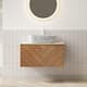 Option Brown Oak - Marble Pattern Ceramic Basin