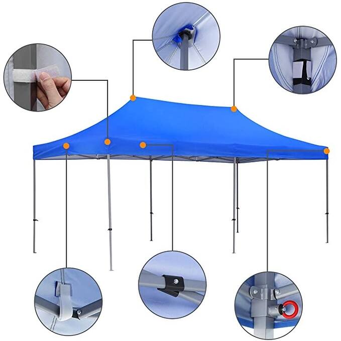 GDY 10x20 Ft Pop up Canopy Tent, Party Heavy Duty Instant Gazebo With 4 Removable Side Walls