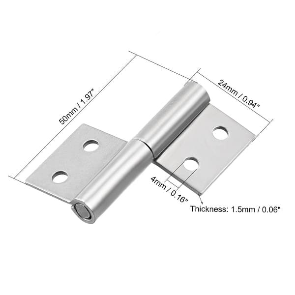 2-Long Steel Small Slip Joint Flag Hinge - Lift Off Right Handed Lid Door  - 2,1Pcs(right) - Silver Tone - 2 inch,1 pcs(Right) - On Sale - Bed Bath &  Beyond - 25415264