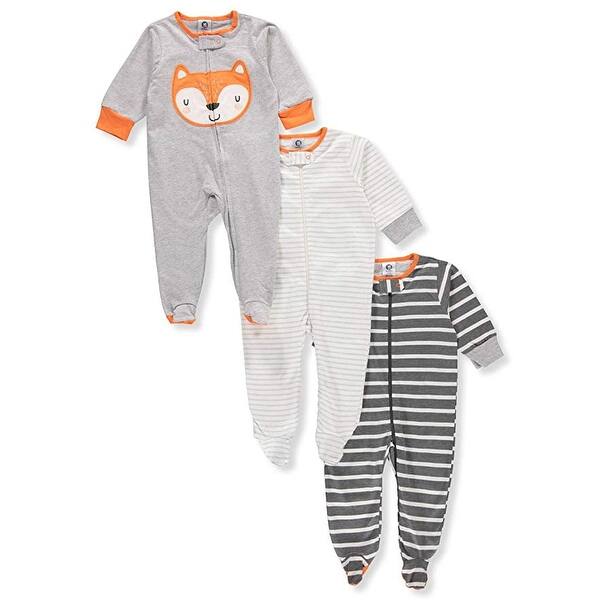 Shop Gerber Onesies Baby Boy Sleep N Play Sleepers 3 Pack Newborn