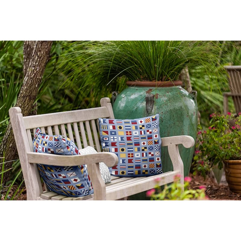 Nautical Flags Indoor/Outdoor Throw Pillow