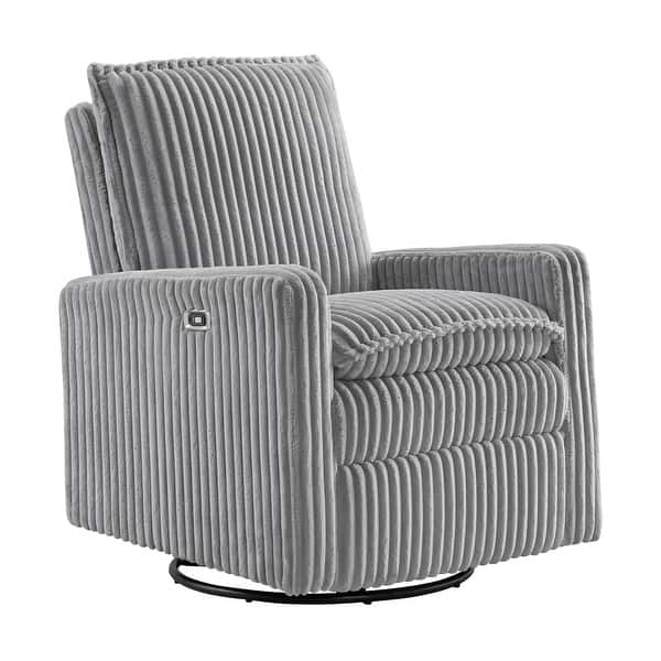 slide 2 of 7, Oxford Baby Uptown Power Recliner / Glider Corduroy Ash Gray