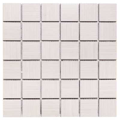 New Orleans 2x2 Grey Matte Porcelain Grid Mosaic Tile - Floor, Wall & Backsplash