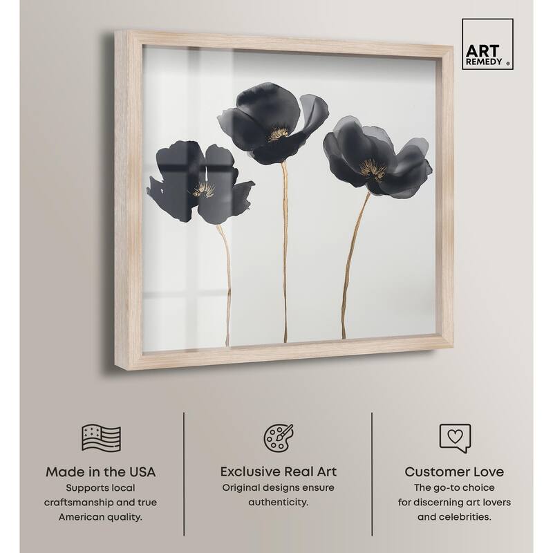 Nocturnal Flowers II Shadowbox by Art Remedy