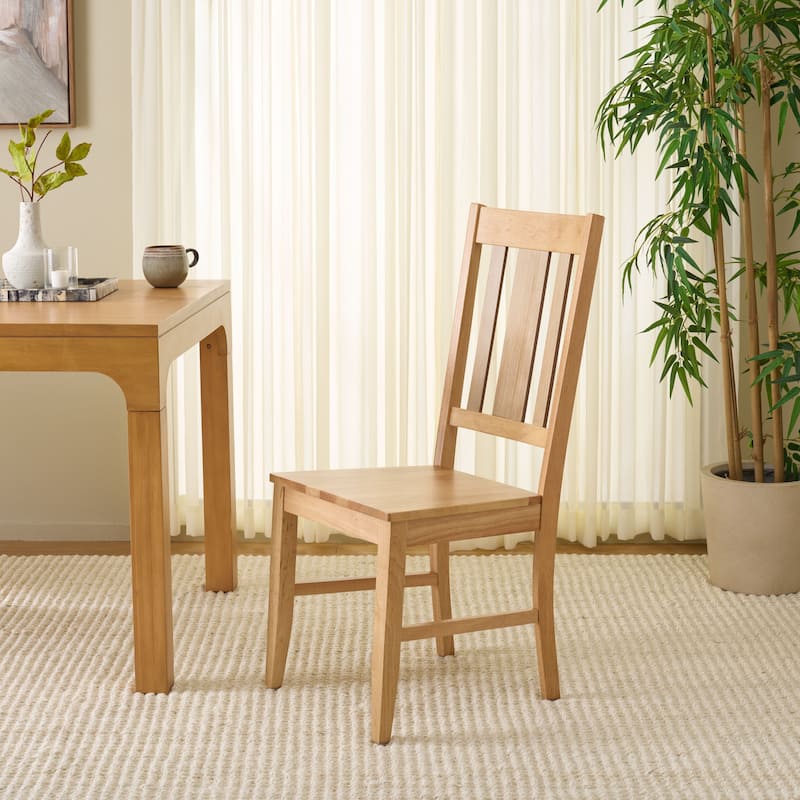 SAFAVIEH Home Roswitha Slat Back Side Chair - 18"W x 22"D x 39"H