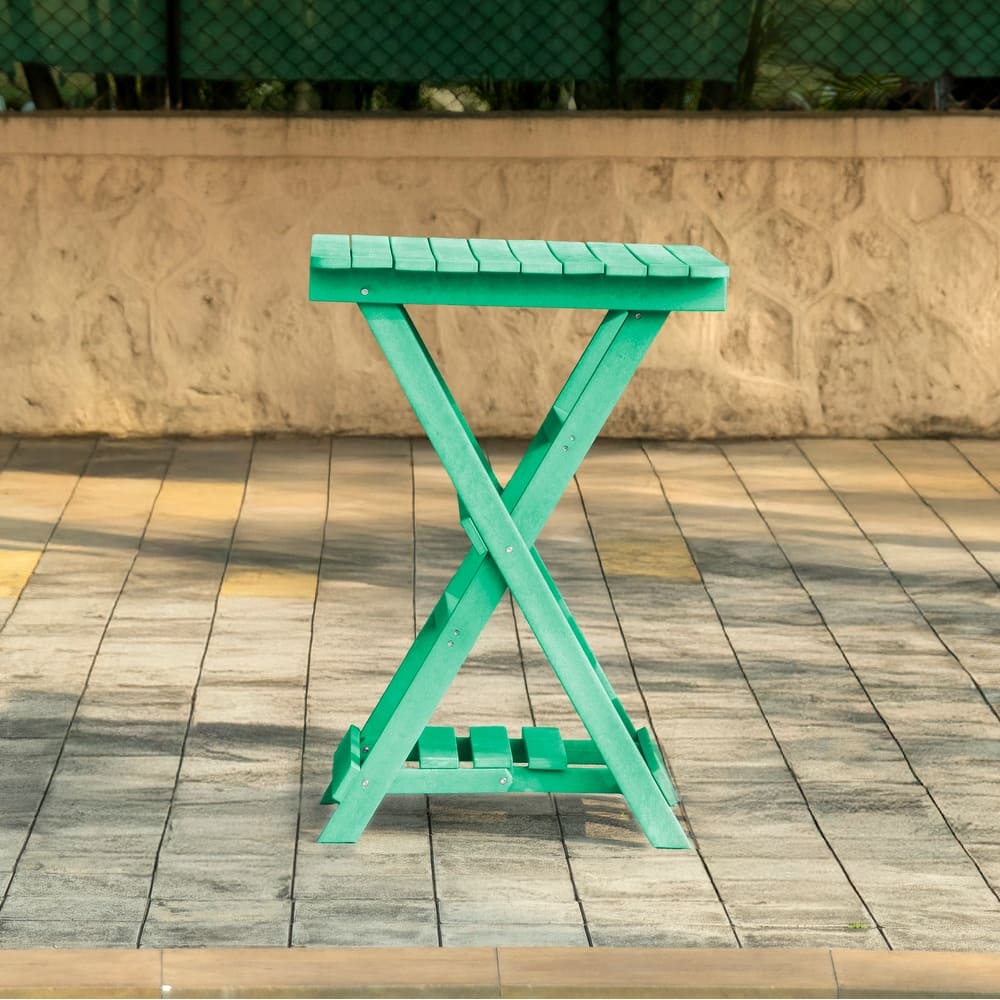 Summit Ridge Fully Assembled All-Weather Recycled HDPE Outdoor Folding Bar table