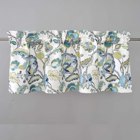 DriftAway Layla Classic America Style Floral Leaves Room Darkening Window Curtain Valance Rod Pocket