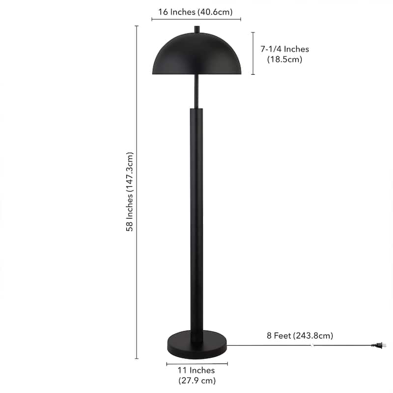 York 58" Tall Floor Lamp with Metal Shade