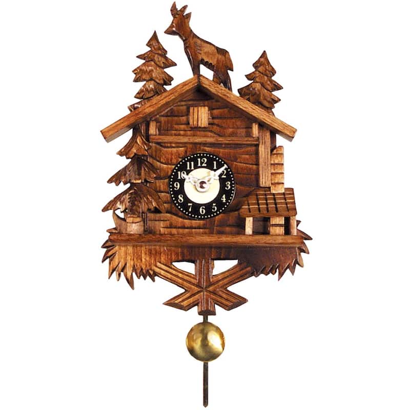 7.5" Engstler Battery-Operated Mini Size Cuckoo Wall Clock