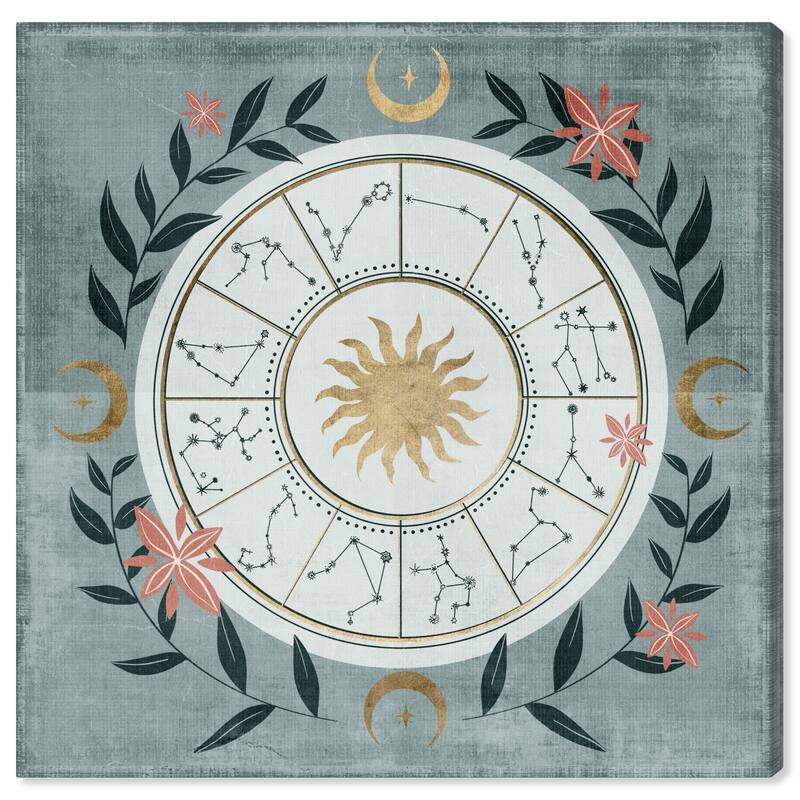 Wynwood Studio Canvas Abstract Zodiac Constellations Gold and Modern & Contemporary Wall Art Canvas Print