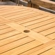 preview thumbnail 9 of 16, Cambridge Casual Miami 7-Piece Teak Folding Outdoor Dining Set With Sunbrella Seatpad