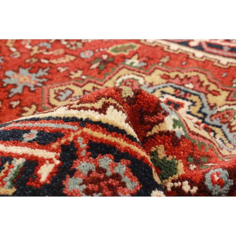 ECARPETGALLERY Hand-knotted Serapi Heritage Red Wool Rug - 2'7 x 20'0