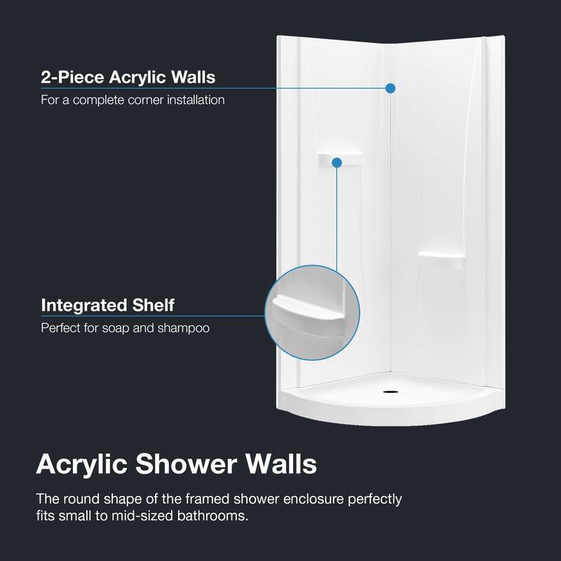Ove Decors Breeze Shower Kit, Clear Panels, Walls and Base
