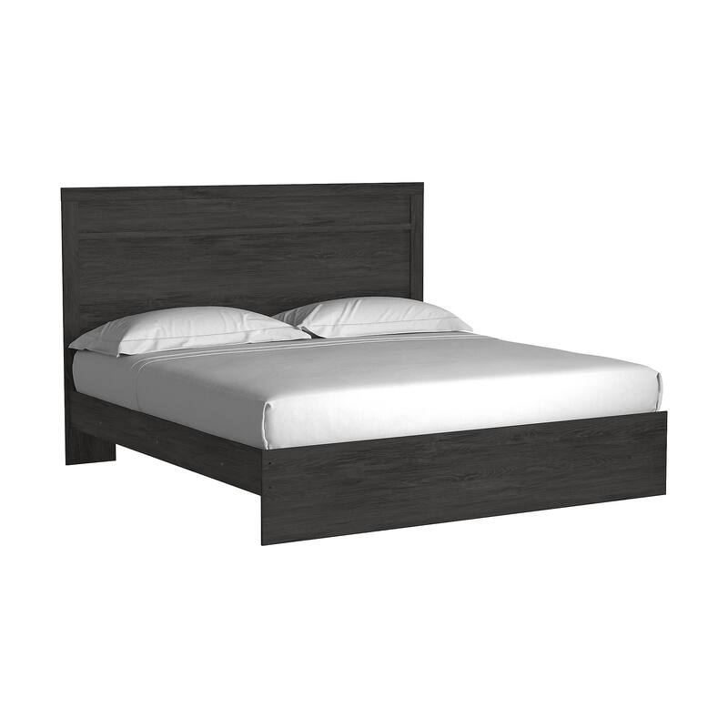 Belachime Black Panel Bed - Black - King