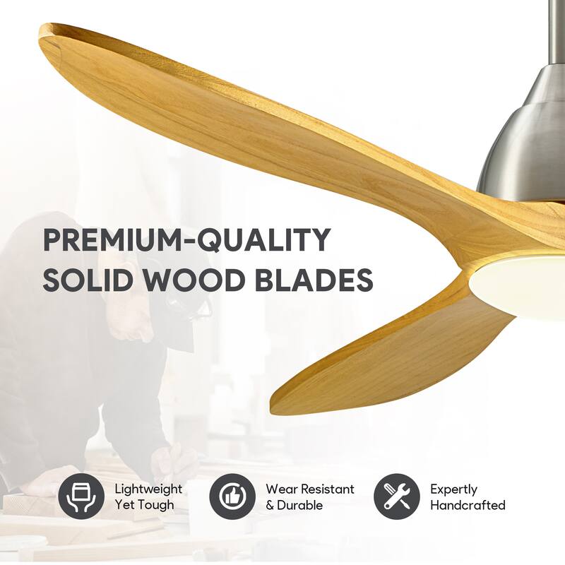 CO-Z 3 - Blade Modern Classic Smart Ceiling Fan with Dimmable LED Light and Remote