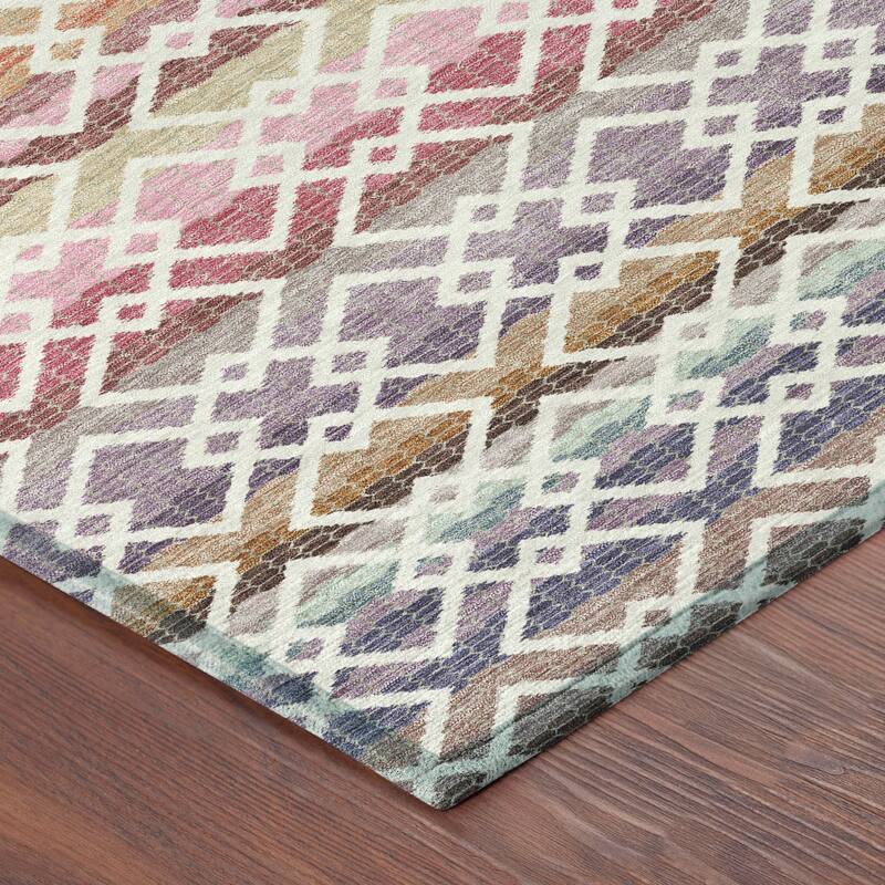 Machine Washable Indoor/ Outdoor Cabo Stripe Chantille Rug