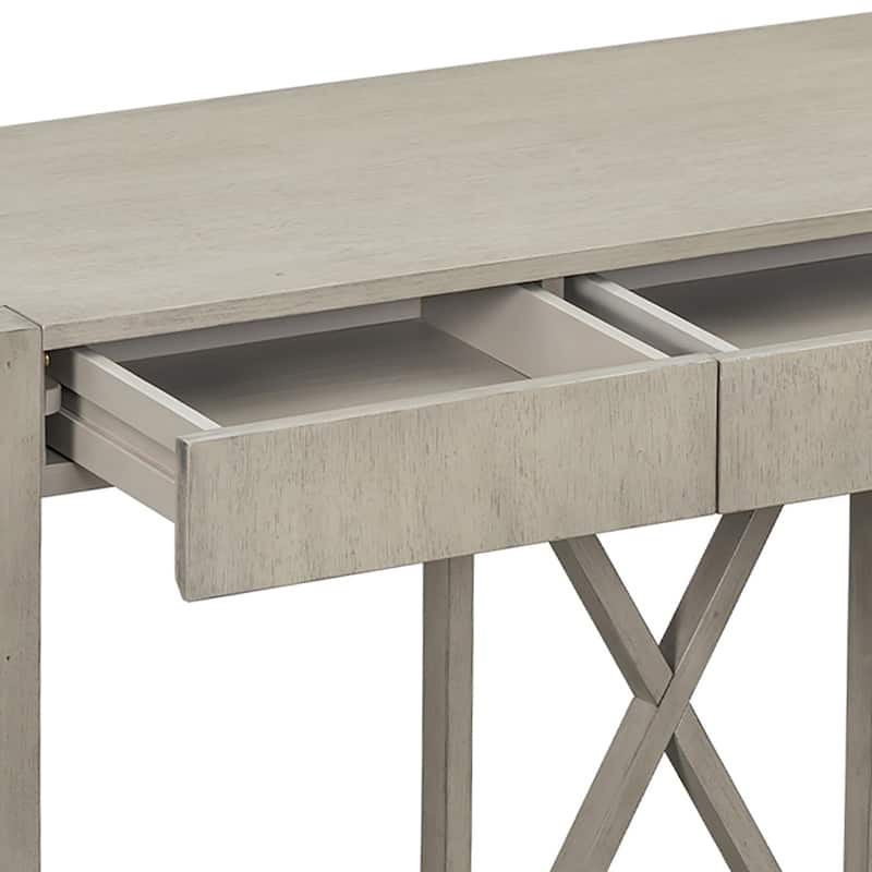 Modern Industrial Style Wooden Console Table with Four Drawers, For Living Room Hallway Use