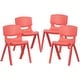 preview thumbnail 18 of 35, 4 Pack Plastic Stackable K-2 School Chair with 13.25"H Seat