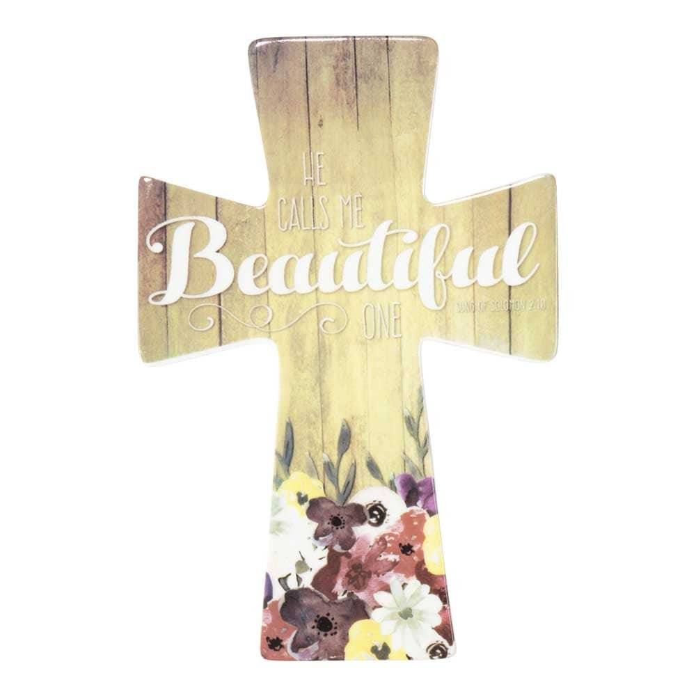 Shop 9 White And Brown Wall Cross With Inspirational Bible Quotes On Sale Overstock 28743905