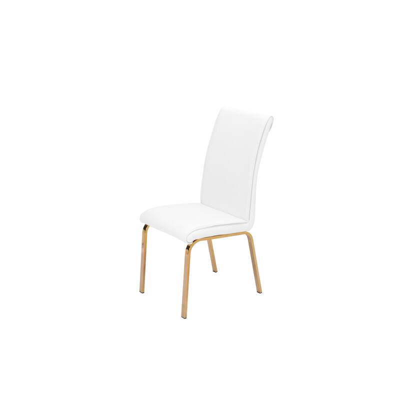 Best Quality Furniture Dining Side Chair Gold Legs (Set of 2)