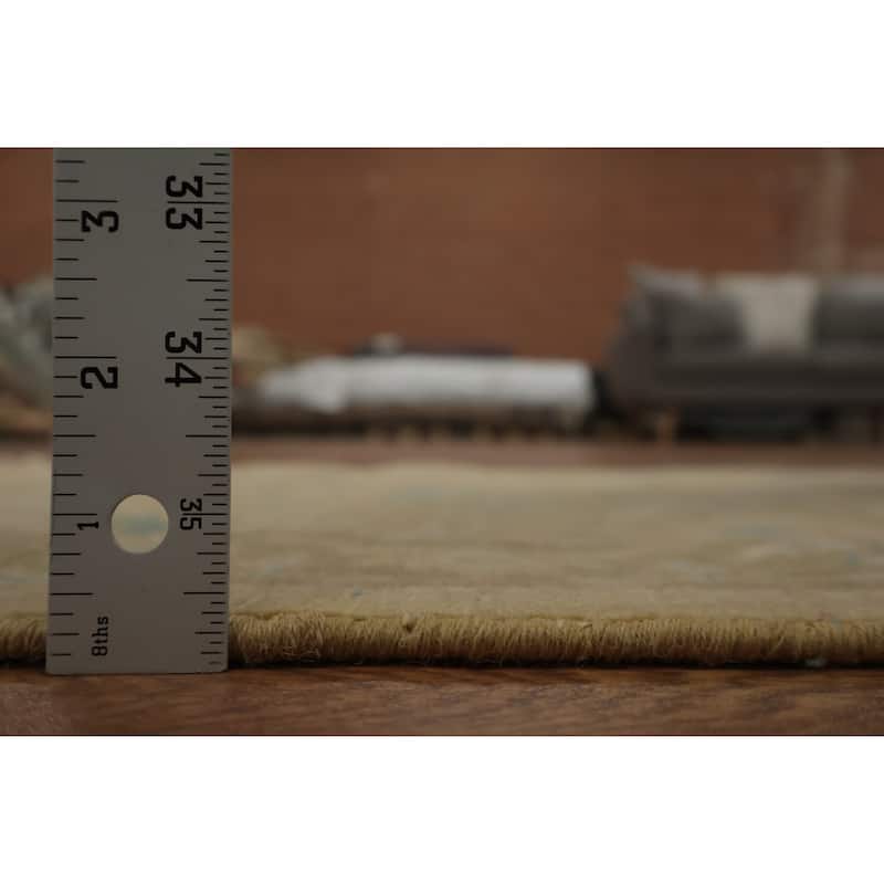 Hand Knotted Oriental 100% Wool Carpet Traditional All-Over Brown Ziegler Area Rug - 3' 11'' X 1' 11''