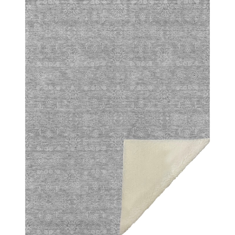 Premium Machine Washable Classic Traditional Sherpa Throw Blanket