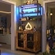 preview thumbnail 2 of 39, 66.9'' Tall Modern Wine Cabinet Bar Cabinet with Wine Glasses Rack and LED Strip and Power Outlets Rustic Brown