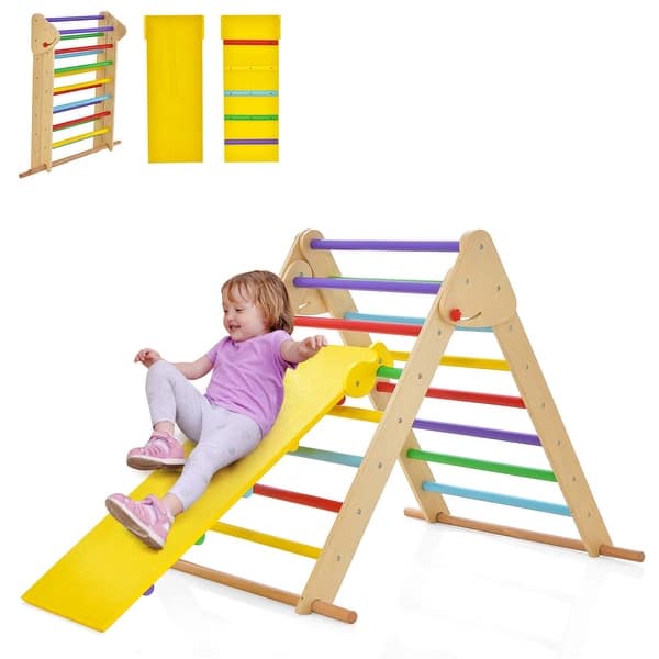 slide 2 of 6, Foldable Climbing Toy Upgrade Anti-Rollover Kids Gym Playset - Multi-color Multi-color