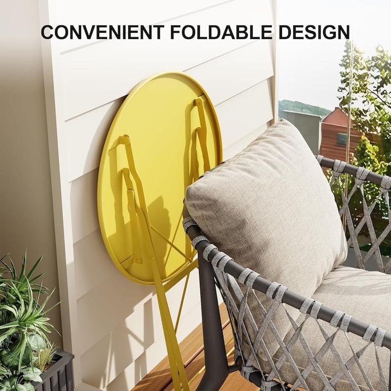 Outdoor Patio Table and Chairs Set for Apartments Porch Pool