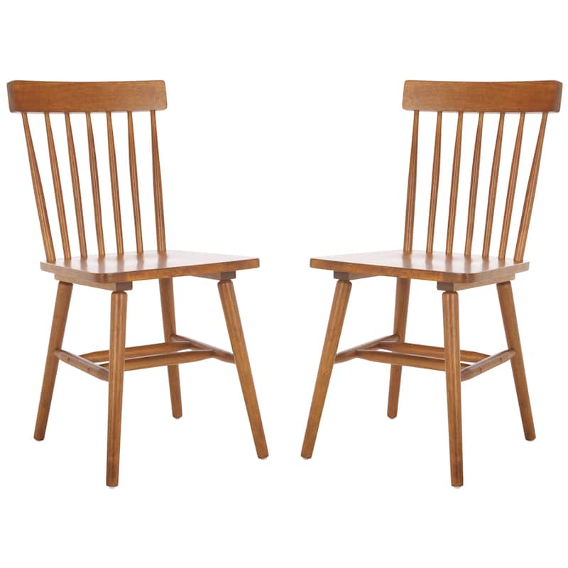 SAFAVIEH HOME Aziel Spindle Dining Chair (Set of 2) - 16"W x 20"D x 34"H - Honey