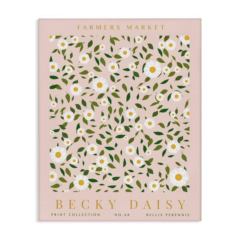 Stupell Minimal Pastel Daisies Canvas Wall Art Design By Kamdon Kreations - 30 x 40