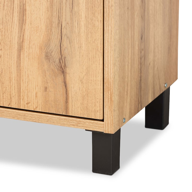 Rossin Modern 2-Door Entryway Shoe Storage Cabinet with Top Shelf