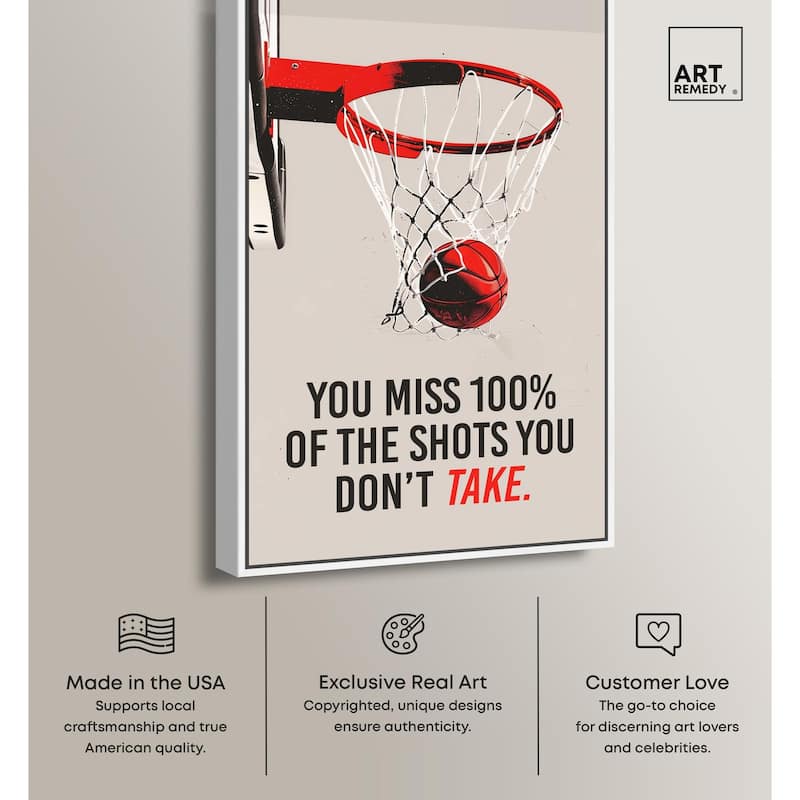 The Shots You Take Hoop Canvas by Art Remedy