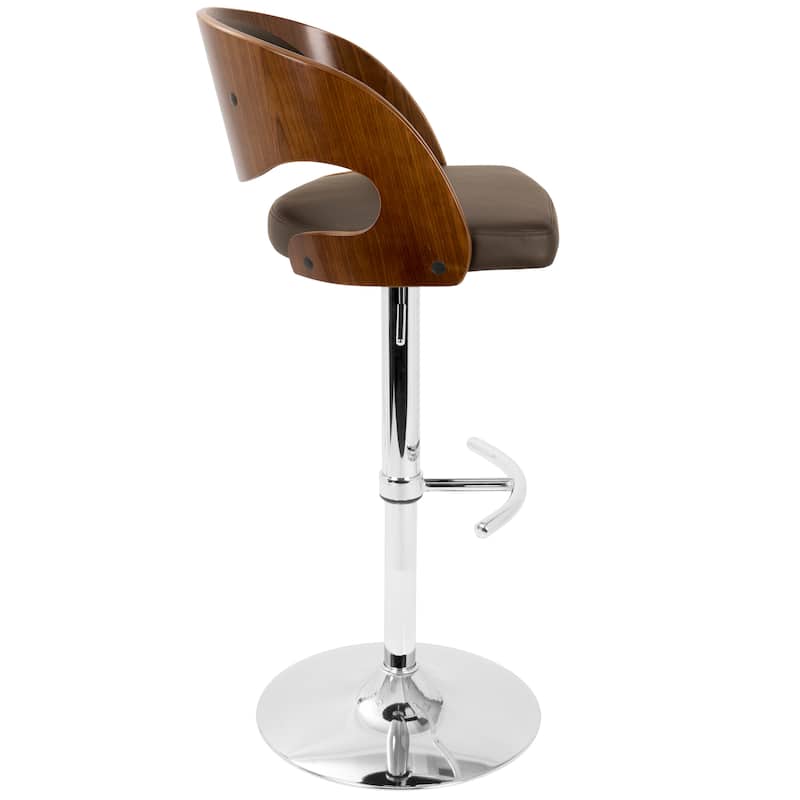 Carson Carrington Visby Adjustable Bar Stool with Rounded T Footrest (Set of 2)