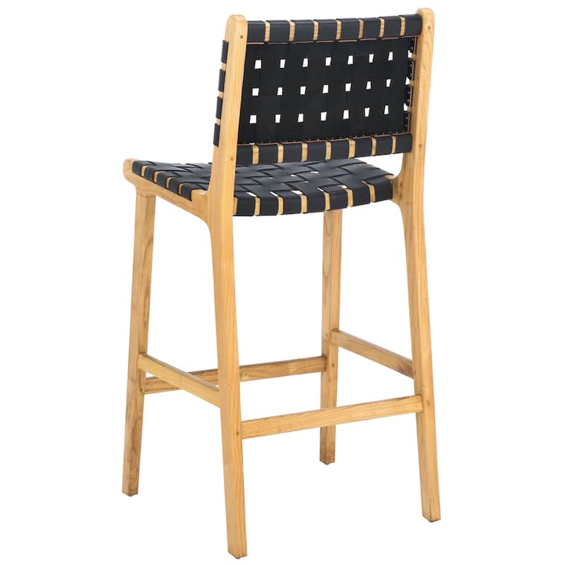 SAFAVIEH Home Adah 27-inch Leather Counter Stool - 20"Wx20"Dx41"H