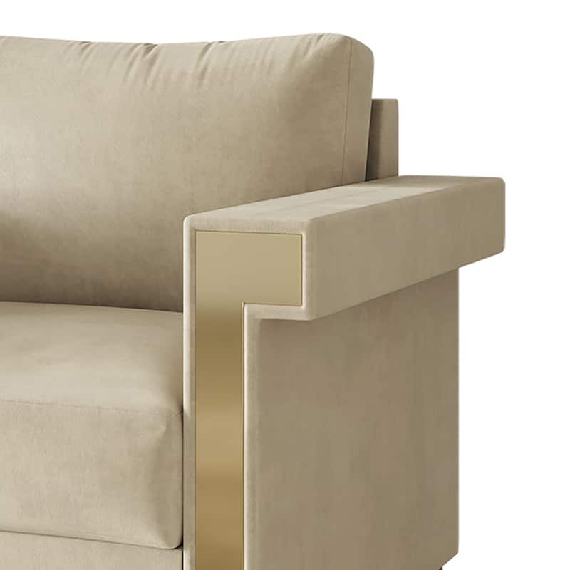 CraftPorch Luxurious Velvet Upholstered Arm Chair