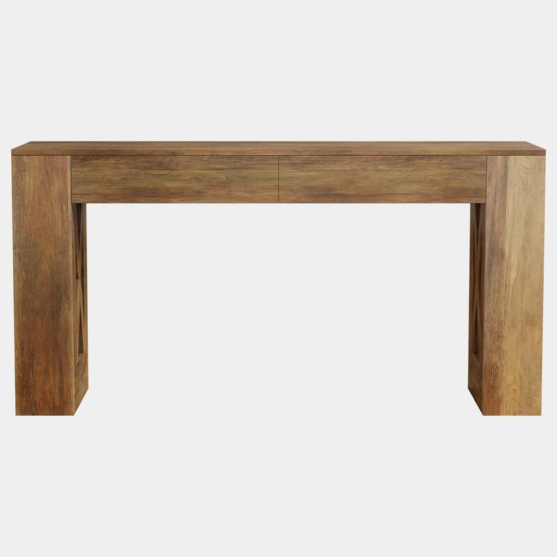 63-Inch Long Console Table, Entryway Table with Drawers, Sofa Table Behind The Couch for Entrance, Hallway, Living Room