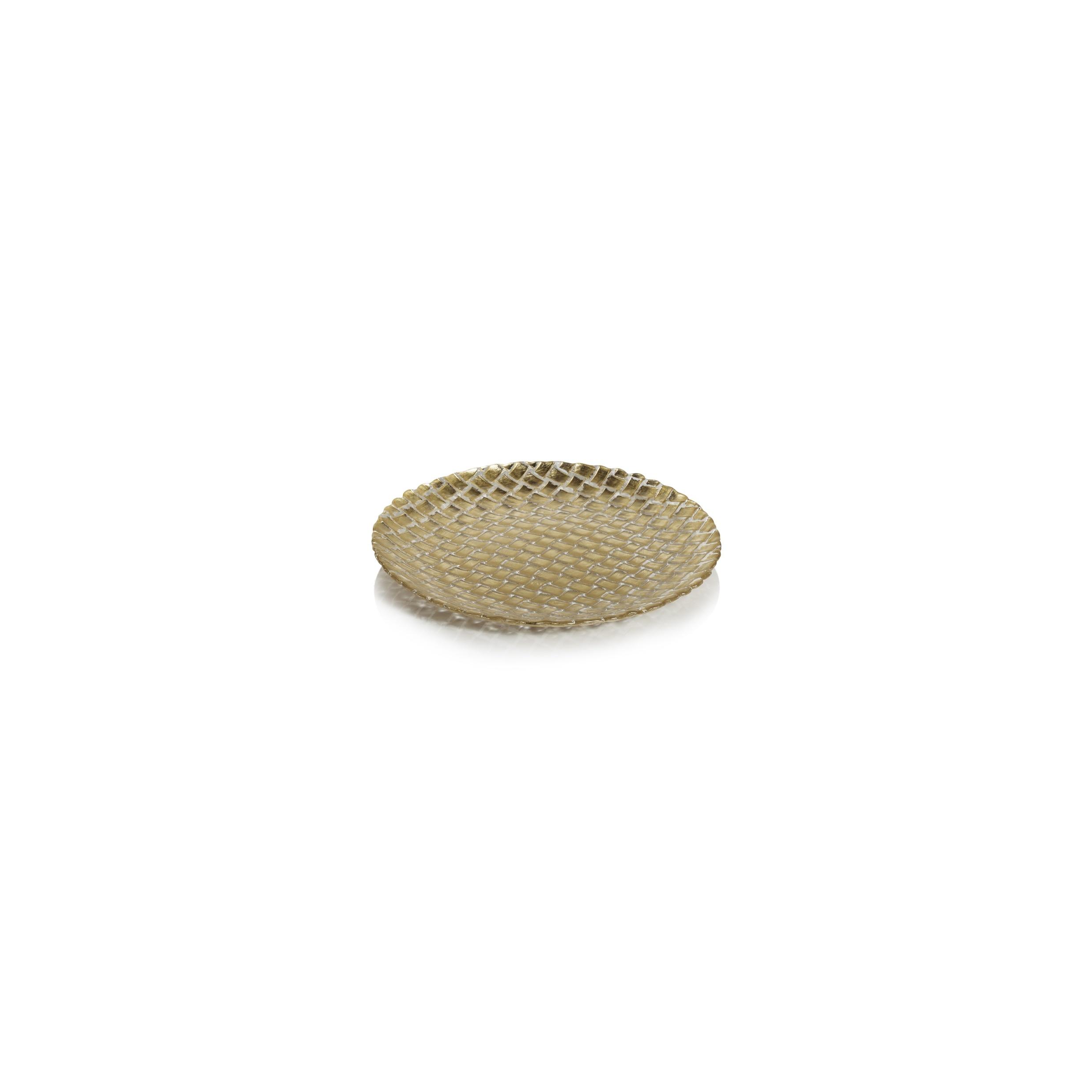 Nova Braided Gold Glass Plates, Set of 6