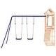 preview thumbnail 5 of 15, vidaXL Swing Set Outdoor Backyard Wooden Playground Equipment for Kids Age 3-8
