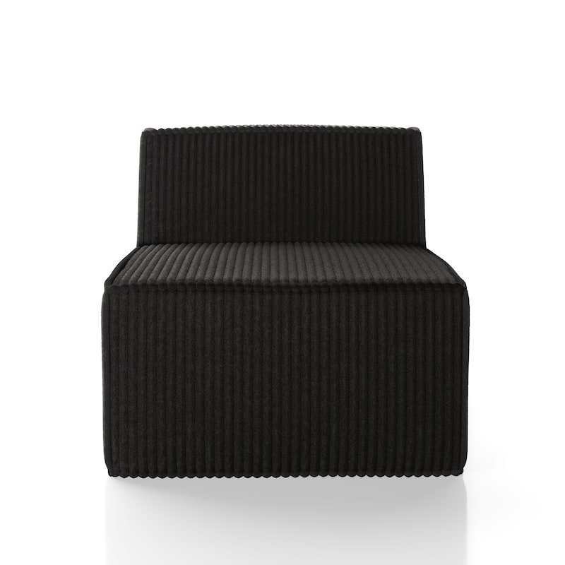 Furniture of America Navir Modern Chenille Foam Modular Sofa Chair