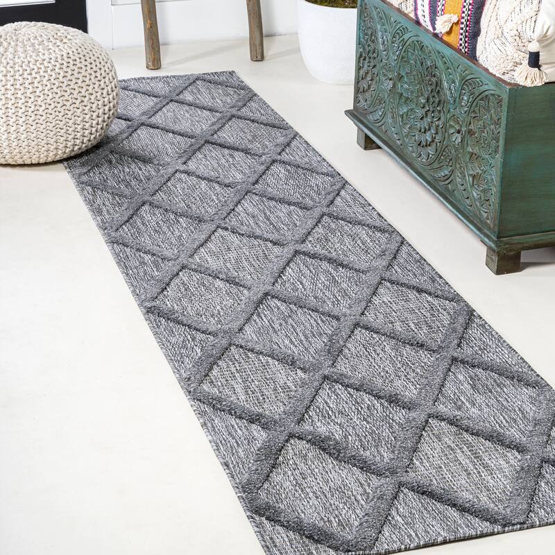 JONATHAN Y Talaia Diamond Trellis Indoor/Outdoor Area Rug