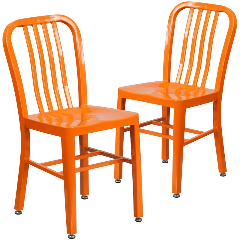 2 Pack Metal Indoor-Outdoor Chair