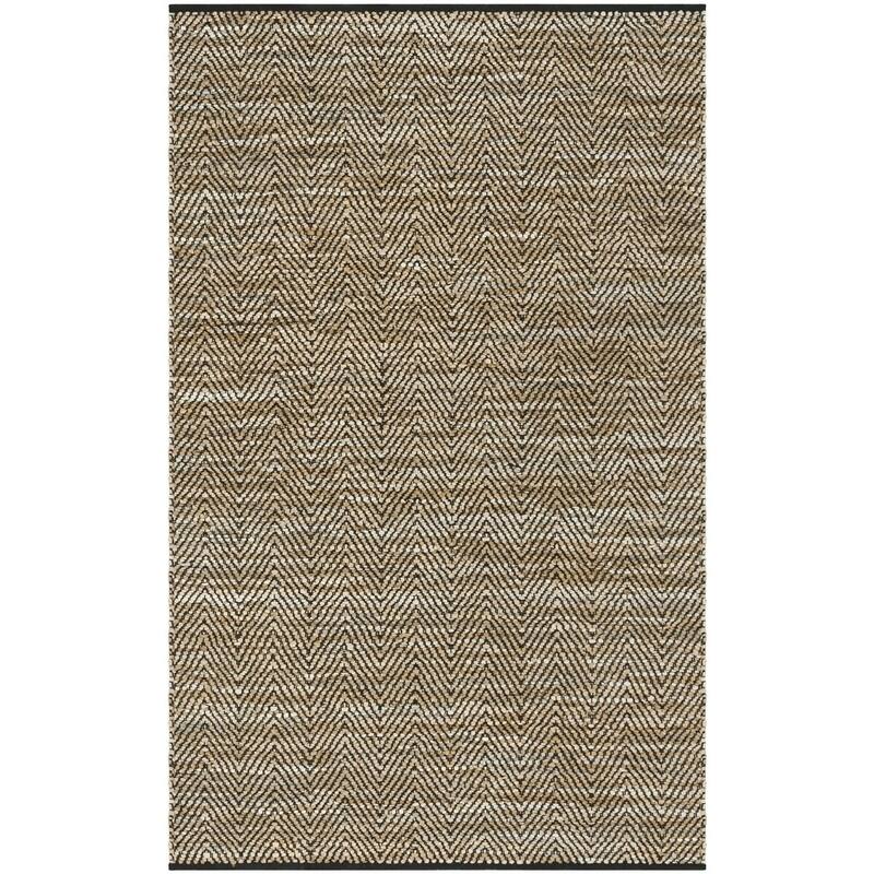 SAFAVIEH Vintage Leather Violet Handmade Leather Striped Area Rug - 2' x 3' - Beige