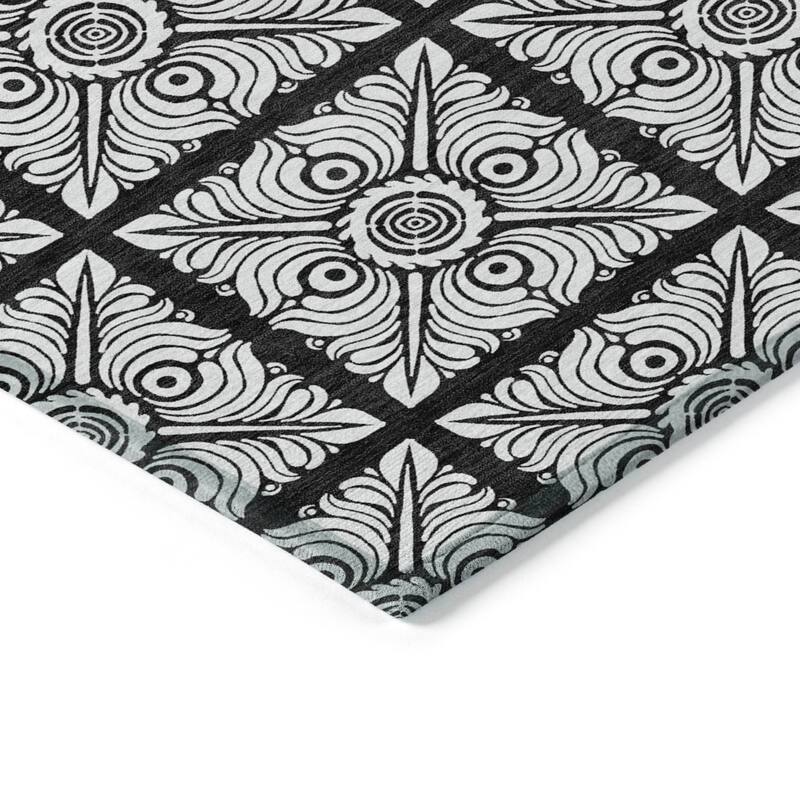 Machine Washable Indoor/ Outdoor Chantille Mosaic Rug