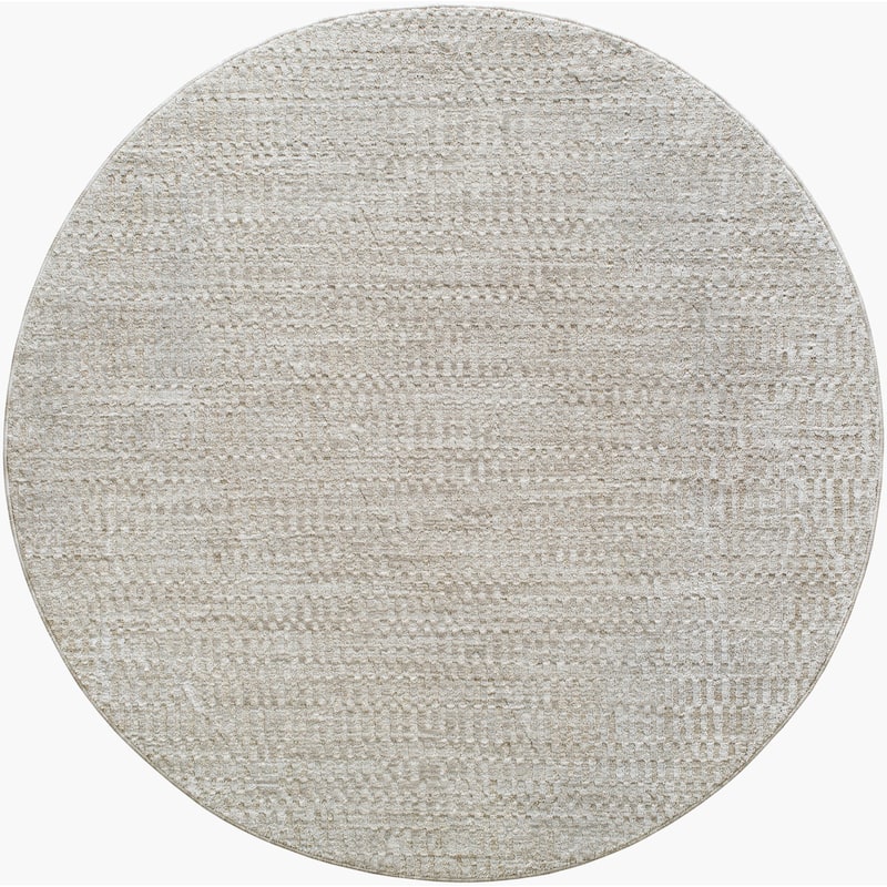 Livabliss Transitional Masterpiece Solid Area Rug - 7'10" x 7'10" Round - Gray