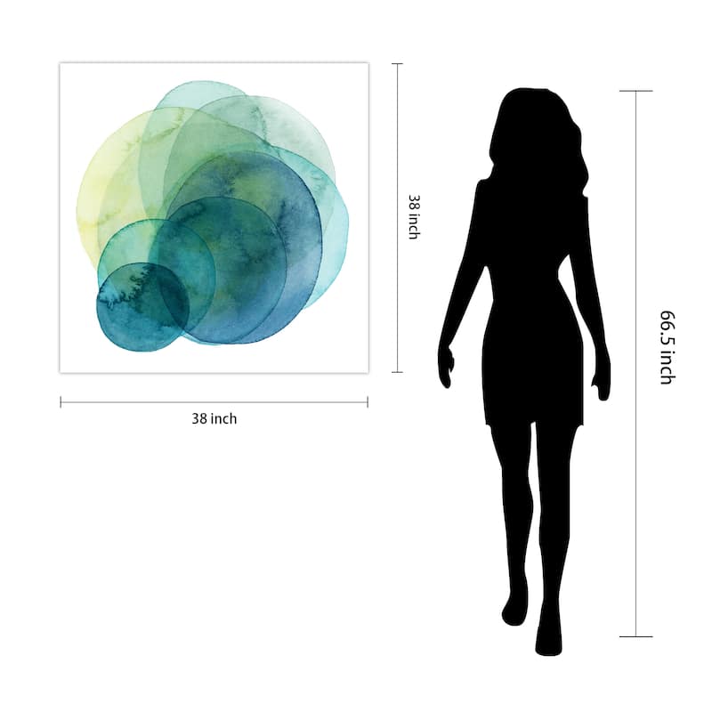 Empire Art"Evolving Planets I" Frameless Tempered Art Glass Wall Art