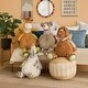 preview thumbnail 5 of 3, Mina Victory Plush Lines Plush Rooster 22" x 26" Ivory Indoor - 22" x 26"