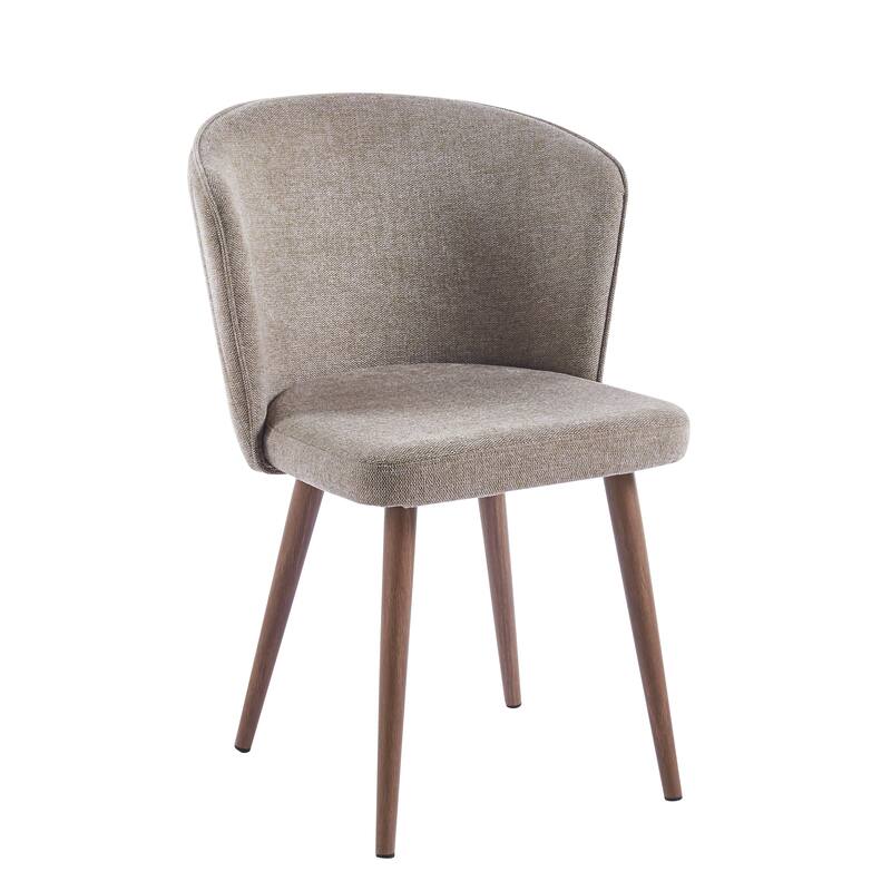 Porthos Home Tate Fabric Dining Chairs with Wood-like Metal Legs, Set of 2